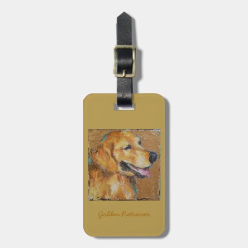 Golden Retriever purse luggage tag or key chain