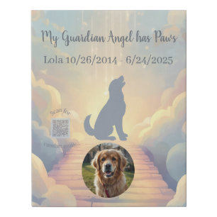 Golden Retriever Rainbow Bridge Memorial Canvas