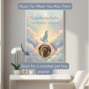 Golden Retriever Rainbow Bridge Memorial Keepsake Wooden Box Sign