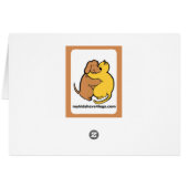 Golden Retriever Rainy Day Birthday Card (Back Horizontal)