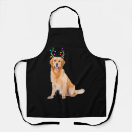 Golden Retriever Reindeer Dog Apron