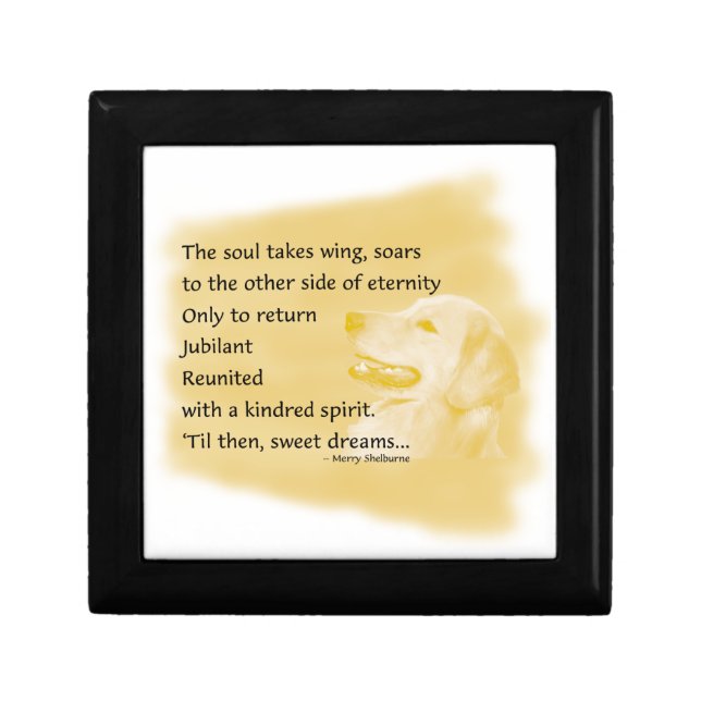 Golden Retriever Remembrance Keepsake Box (Front)