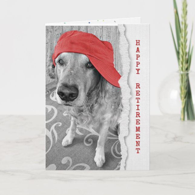 Golden Retriever Retirement Card (Front)