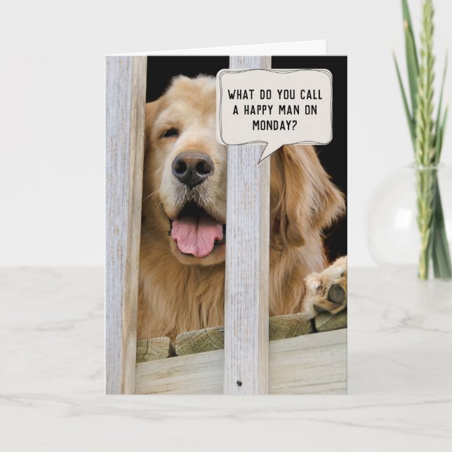 Golden Retriever Retirement Card (Front)