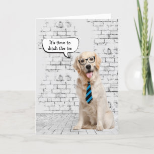 Golden Retriever Retirement Card