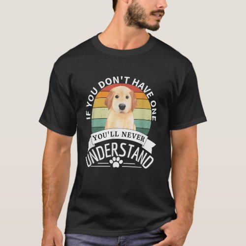Golden Retriever Retro Vintage Dog Lovers For Men  T_Shirt