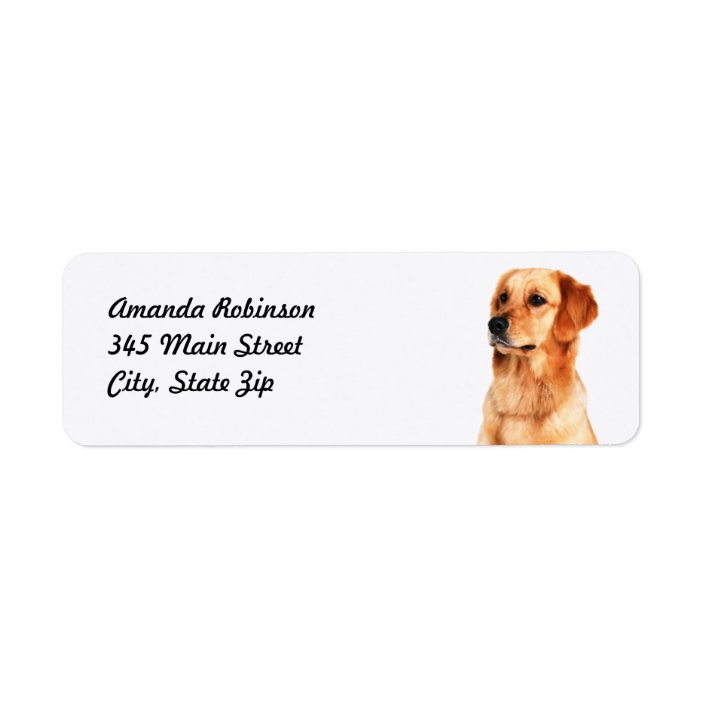 Golden Retriever Return Address Label