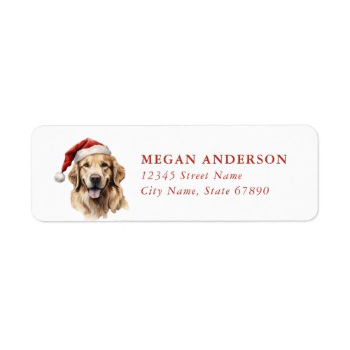 Golden Retriever Return Address Labels