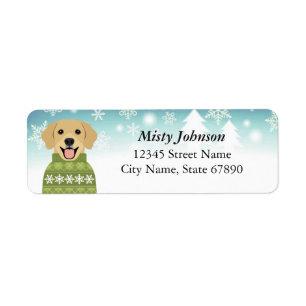 Golden Retriever Return Address Labels