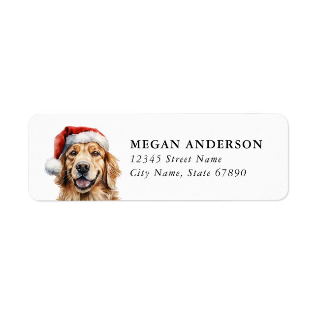 Golden Retriever Return Address Labels (Front)