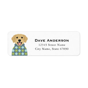 Golden Retriever Return Address Labels