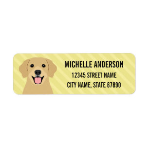Golden Retriever Return Address Labels