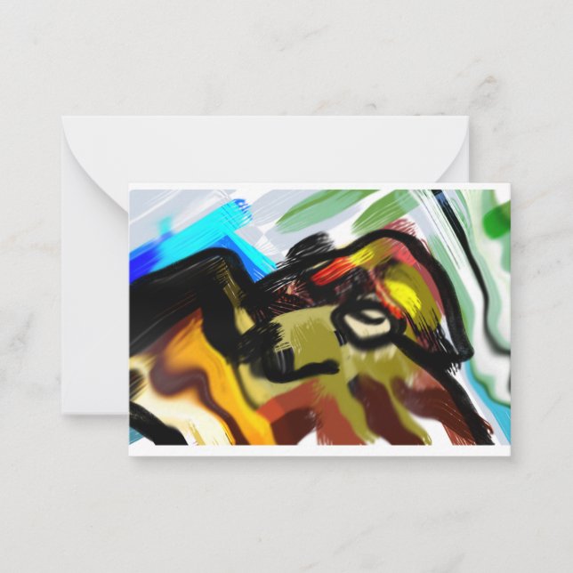 Golden retriever run free  note card (Front)