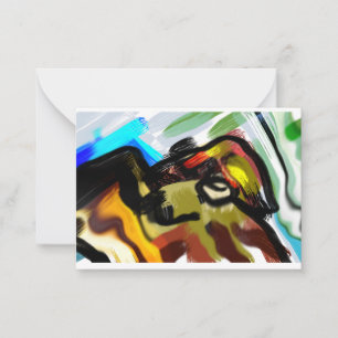 Golden retriever run free note card