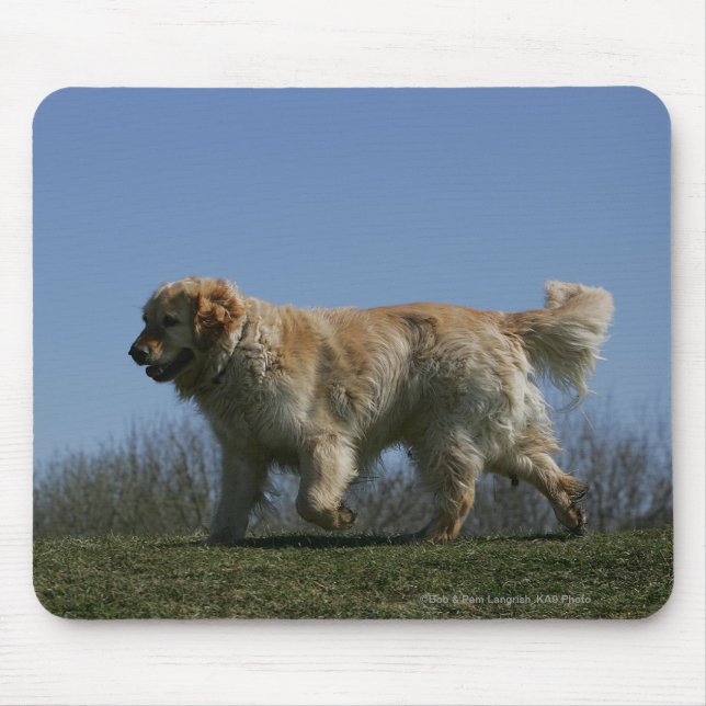 Golden Retriever Running 3 Mouse Pad (Front)