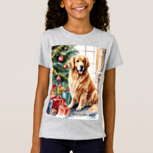 Golden Retriever Santa I've Been Good Christmas T-Shirt