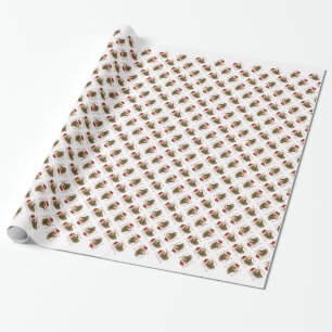 Golden Retriever Santa Paws Wrapping Paper