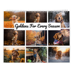 Golden Retriever Season Calandar Calendar