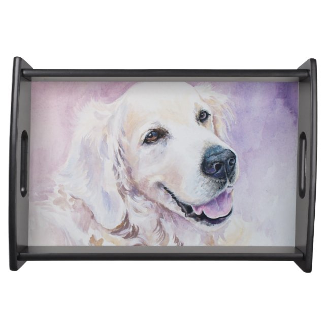 Golden retriever serving tray (Front)