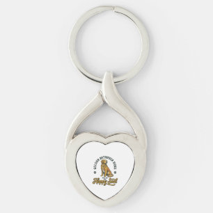 Golden Retriever Shirt Vintage Engraving Dog Lover Keychain