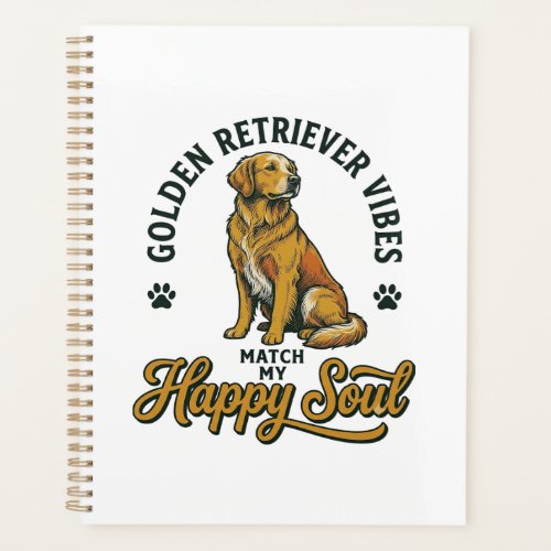 Golden Retriever Shirt Vintage Engraving Dog Lover Planner
