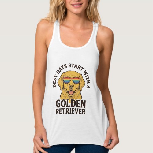 Golden Retriever Shirt with Retro Sunglasses Dog A