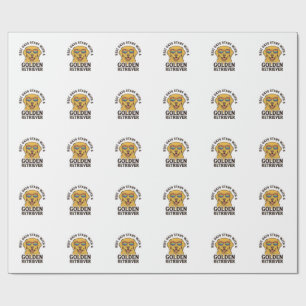 Golden Retriever Shirt with Retro Sunglasses Dog A Wrapping Paper