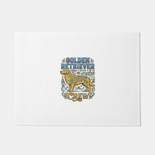 Golden Retriever Shirt With Vintage Dog Lover Art_ Doormat