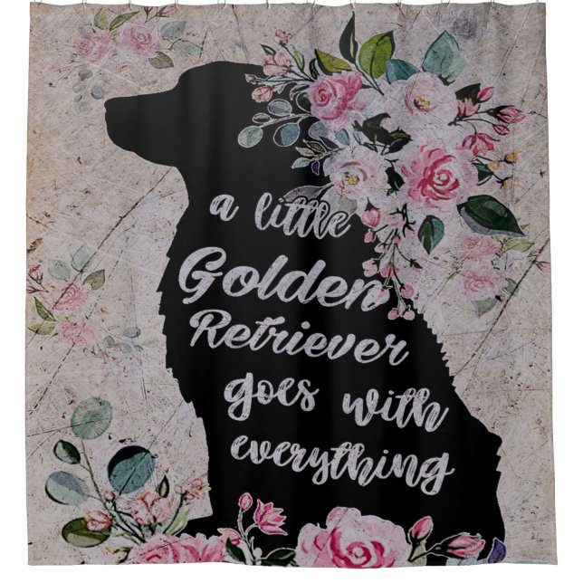 Golden Retriever Shower Curtain (Front)