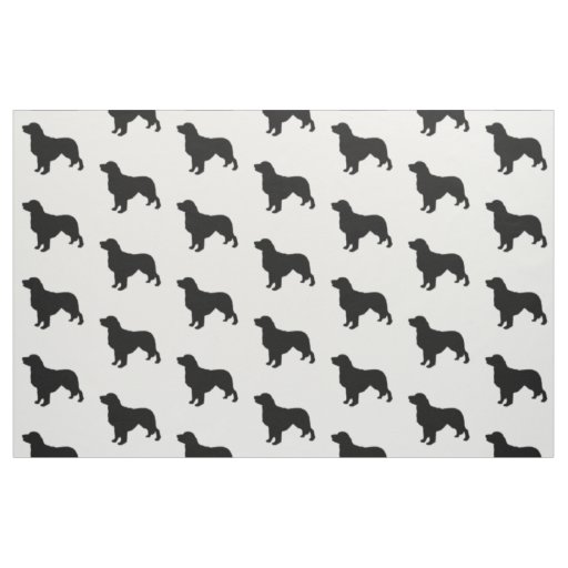 Golden Retriever Silhouette Love Dogs Fabric