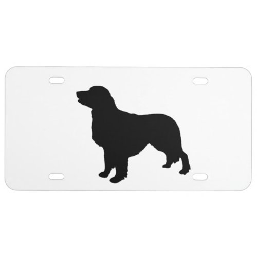 Golden Retriever Silhouette Love Dogs License Plate