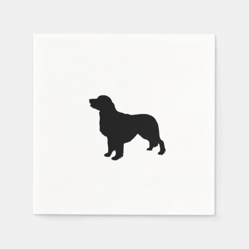 Golden Retriever Silhouette Love Dogs Paper Napkins