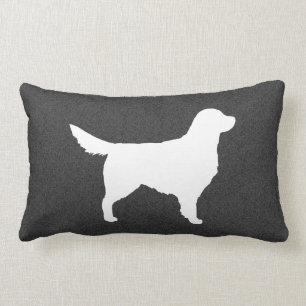 Golden Retriever Silhouette Lumbar Pillow