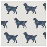 Golden Retriever Silhouette Tiled Fabric