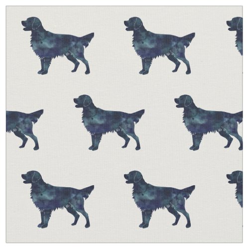 Golden Retriever Silhouette Tiled Fabric