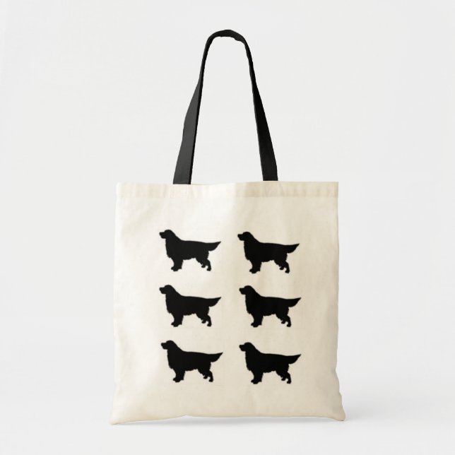 Golden Retriever Silhouette Tote Bag (Front)