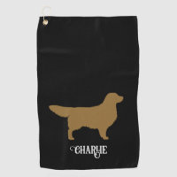 Golden Retriever Silhouette with Custom Name