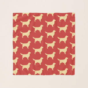 Golden Retriever Silhouettes Pattern Scarf