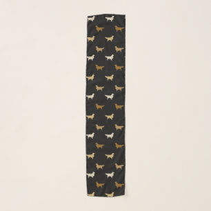 Golden Retriever Silhouettes Pattern Scarf