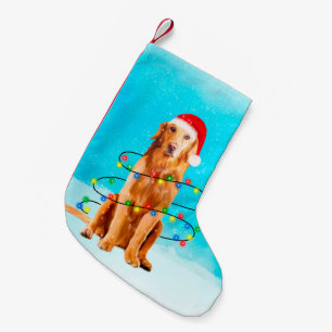 Golden Retriever Small Christmas Stocking