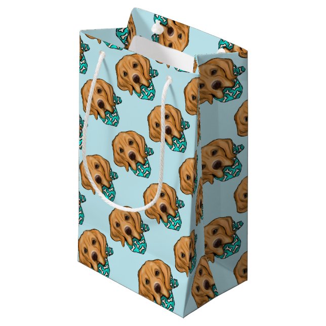 Golden Retriever Small Gift Bag (Front Angled)