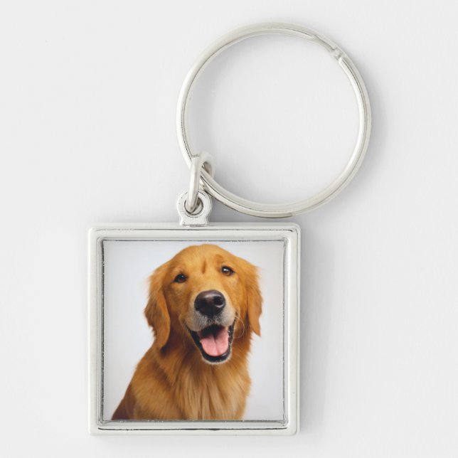 Golden Retriever Smile Keychain (Front)