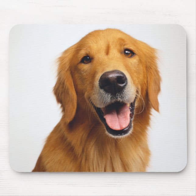 Golden Retriever Smile Mouse Pad (Front)
