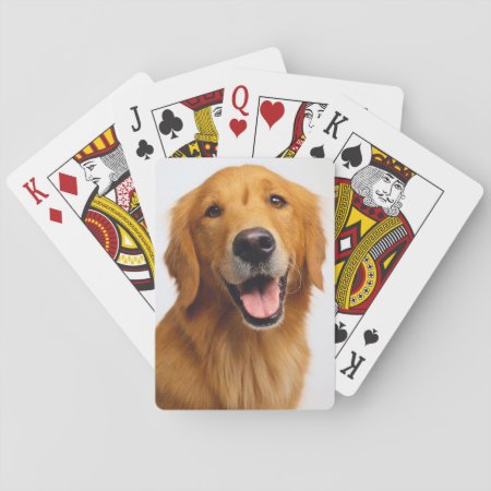Golden Retriever Smile Playing Cards