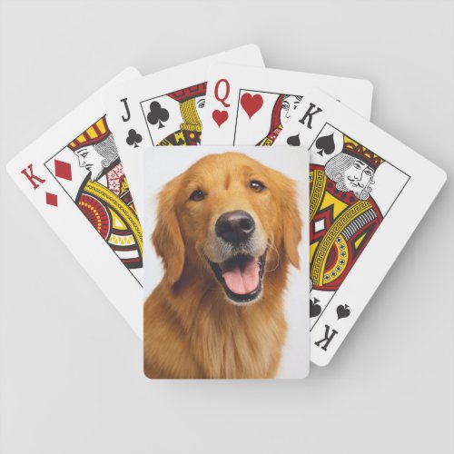 Golden Retriever Smile Poker Cards