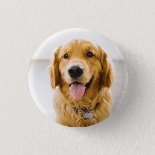 Golden Retriever Smiling Button