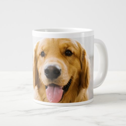 Golden Retriever Smiling Giant Coffee Mug