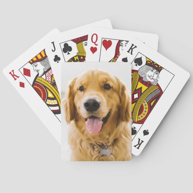 Golden Retriever Smiling Poker Cards (Back)