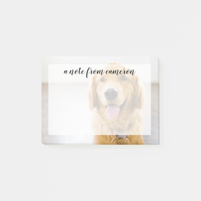 Golden Retriever Smiling Post-it Notes (Front)