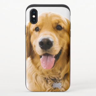 Golden Retriever Smiling iPhone X Slider Case